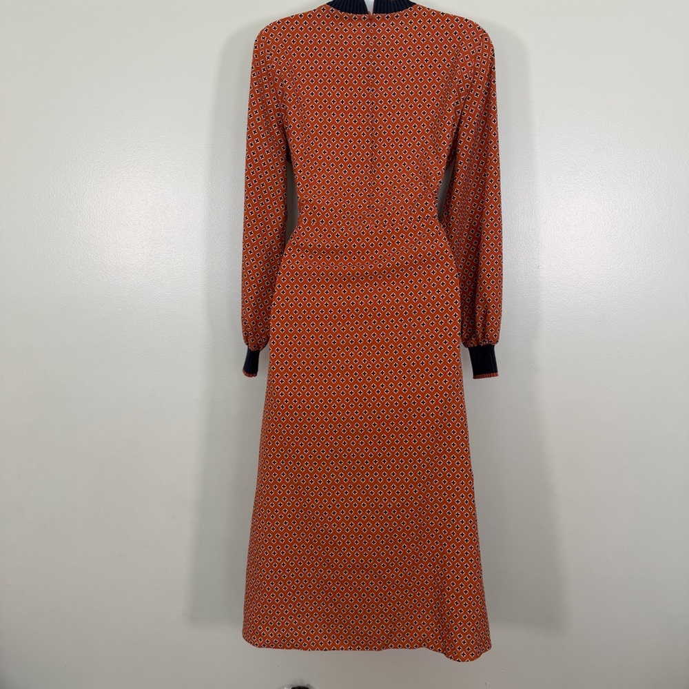 French Connection Orange and Blue Dress Size 4 - Picture 2 of 9